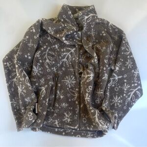 Vintage Columbia Taupe Zip Up Fleece Sweater, S